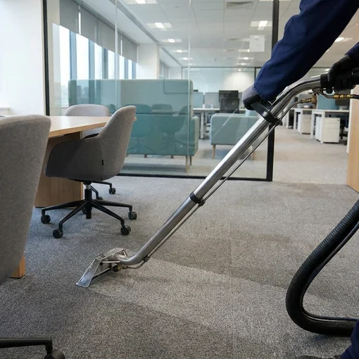 Carpet extraction in an office meeting room